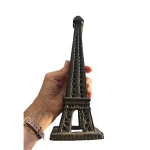 Vintage Cast Iron Eiffel Tower Tabletop Standing Figure